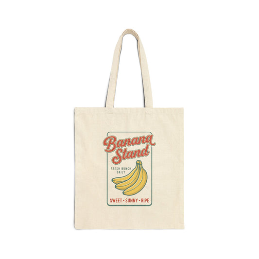 Banana Stand Illustration Tote | Vintage Food Graphics, Retro Diner Fruit