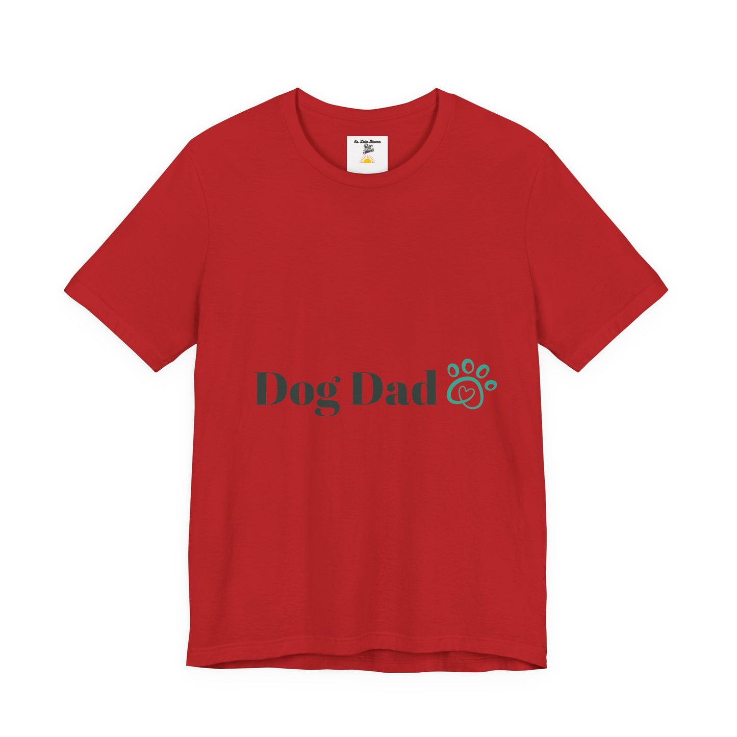 Dog Dad T-Shirt — ‘Dog Dad’ Text with Paw Print Tee