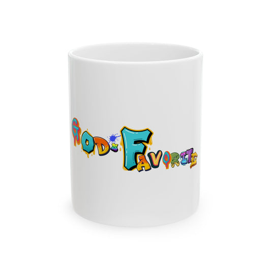 Funny 'Food: Favorite' Colorful Ceramic Coffee Mug – 11oz & 15oz