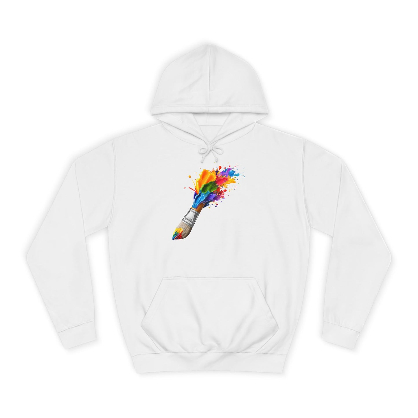 Artist Paintbrush Hoodie — Color Splash Creative Sweatshirt