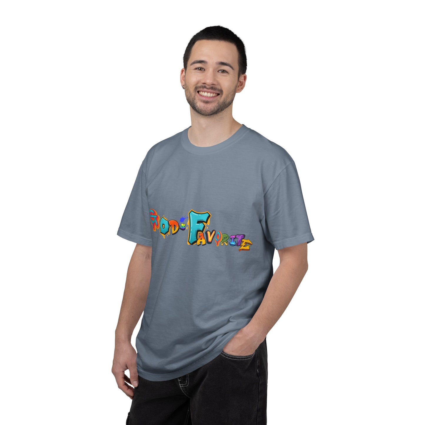 God's Favorite T-Shirt — Colorful Retro Script Graphic Tee