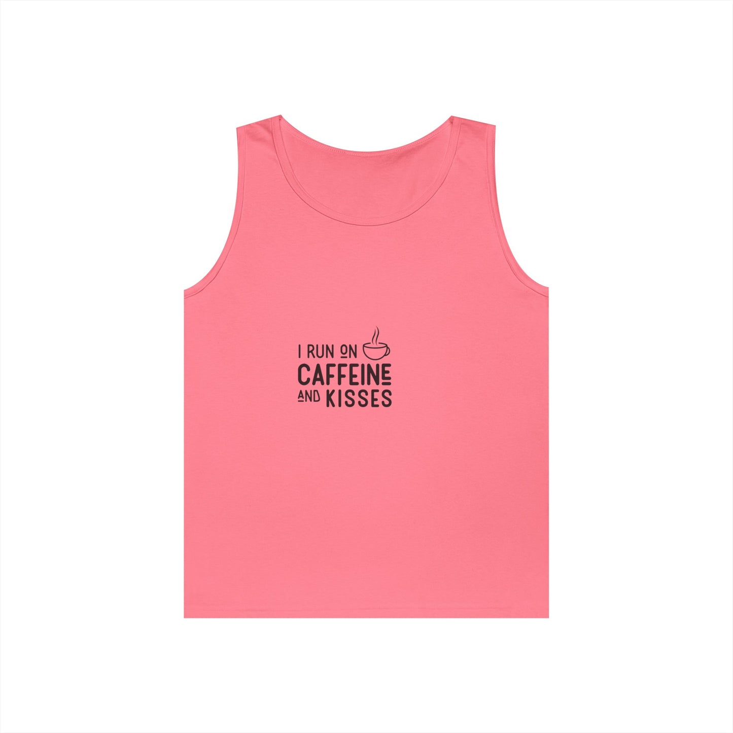 Caffeine & Kisses Tank Top — Cute Coffee Lover Shirt