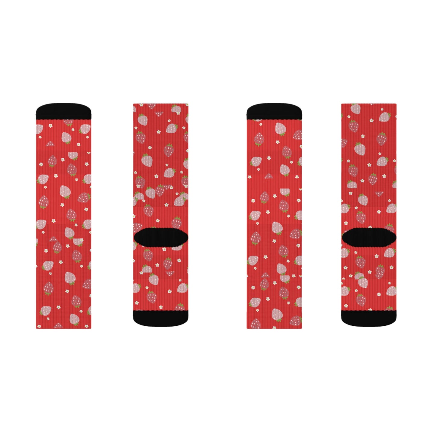 Red Strawberry Socks — Cute Strawberry Crew Socks