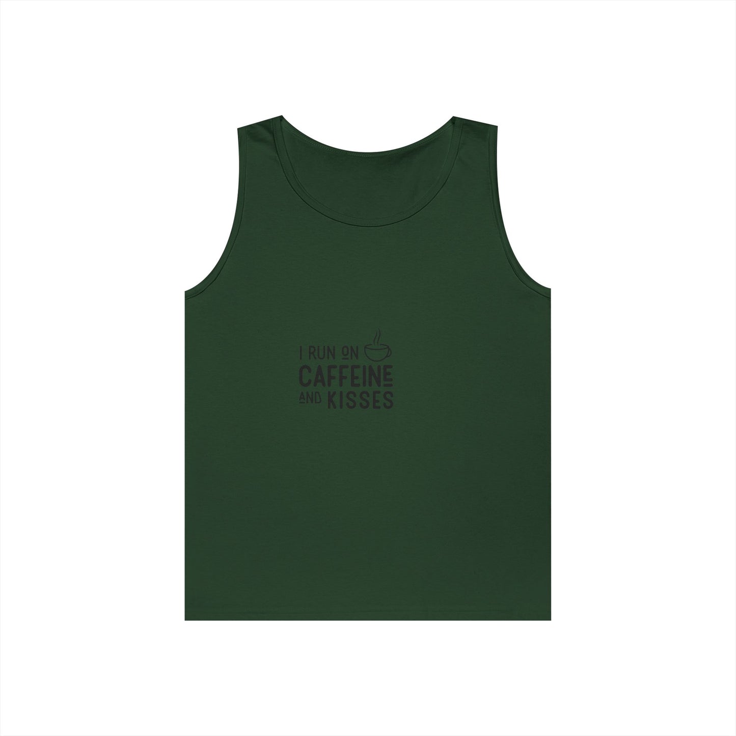 Caffeine & Kisses Tank Top — Cute Coffee Lover Shirt
