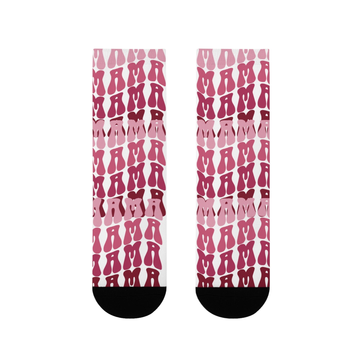 Pink Tie-Dye Crew Socks – Sublimated Patterned Socks