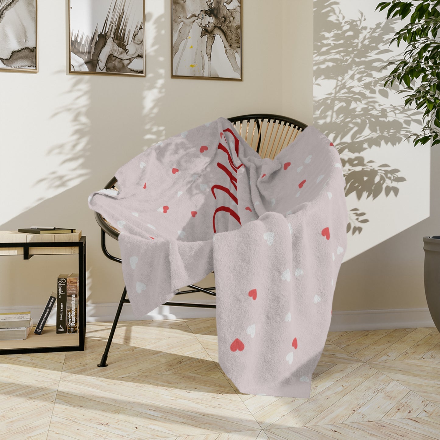 Mom Heart Microfiber Blanket — Soft Velveteen Throw for Mother’s Day & Gifts