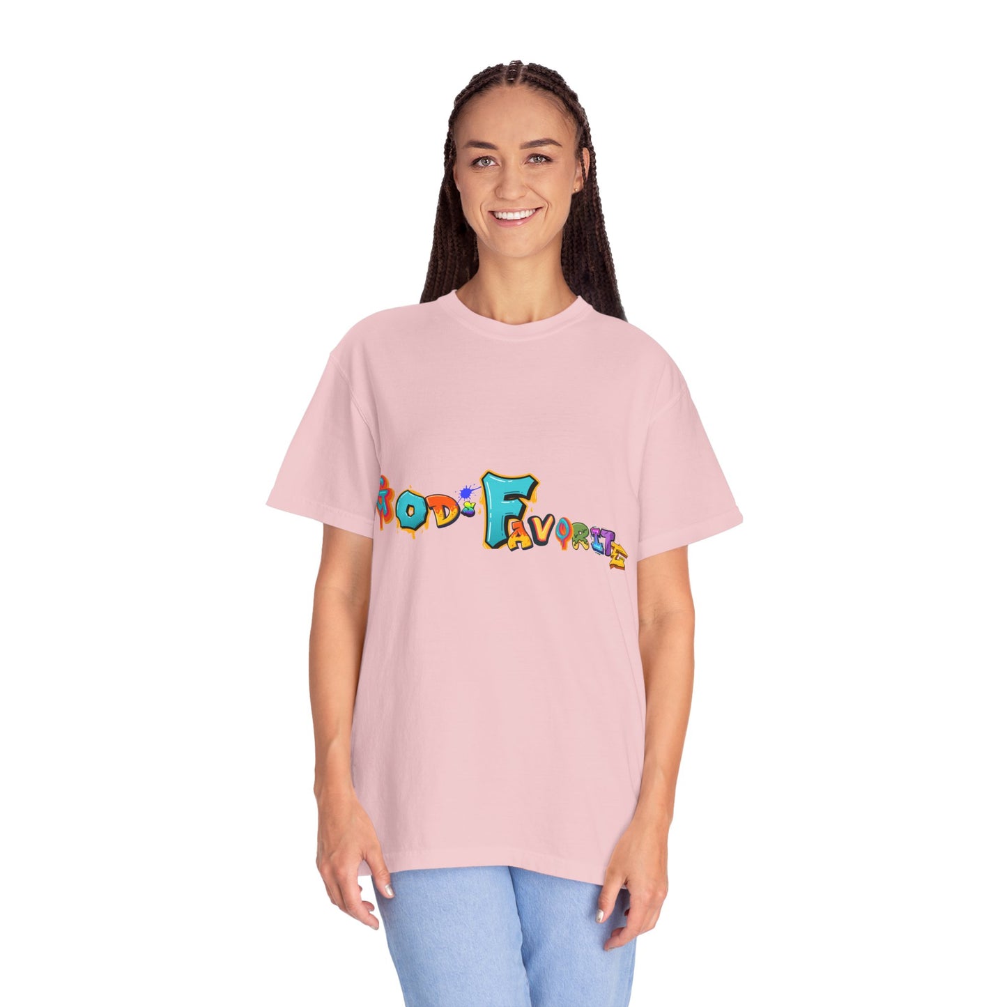 God's Favorite T-Shirt — Colorful Retro Script Graphic Tee
