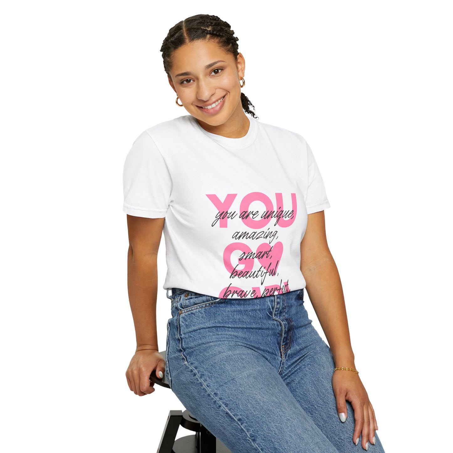 You Go Girl T-Shirt — Pink Heart Inspirational Women’s Tee