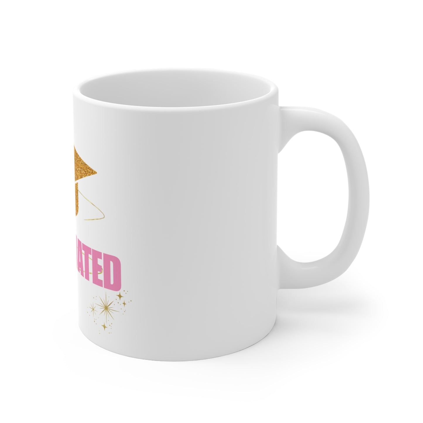 Graduation Mug — "I Graduated" Gold Cap Coffee Cup (11 oz)