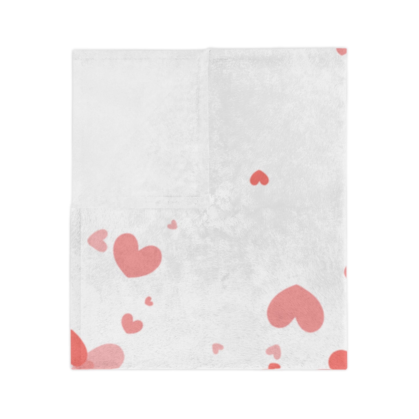 Microfiber Blanket — Pink Heart Confetti Throw for Valentine's Day & Cozy Gifts