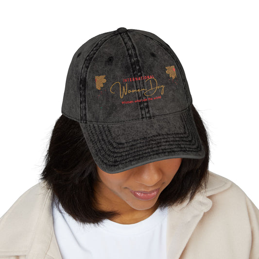 Vintage Embroidered Baseball Cap - Retro Distressed 'Vintage City' Logo