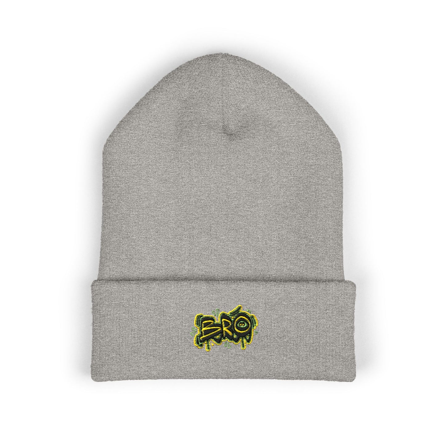 Embroidered 'Zero' Street Art Cuffed Beanie — Cozy Urban Knit Hat