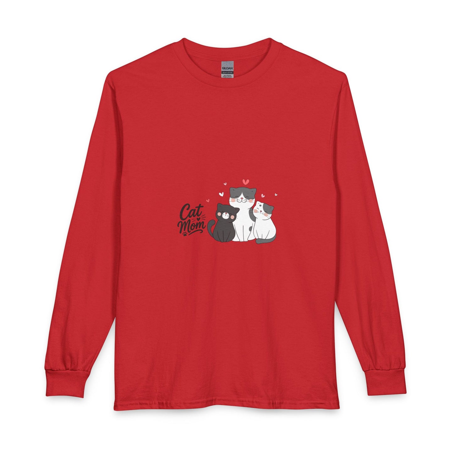 Cat Mom Long Sleeve Tee — Cute Cat Family Graphic Shirt