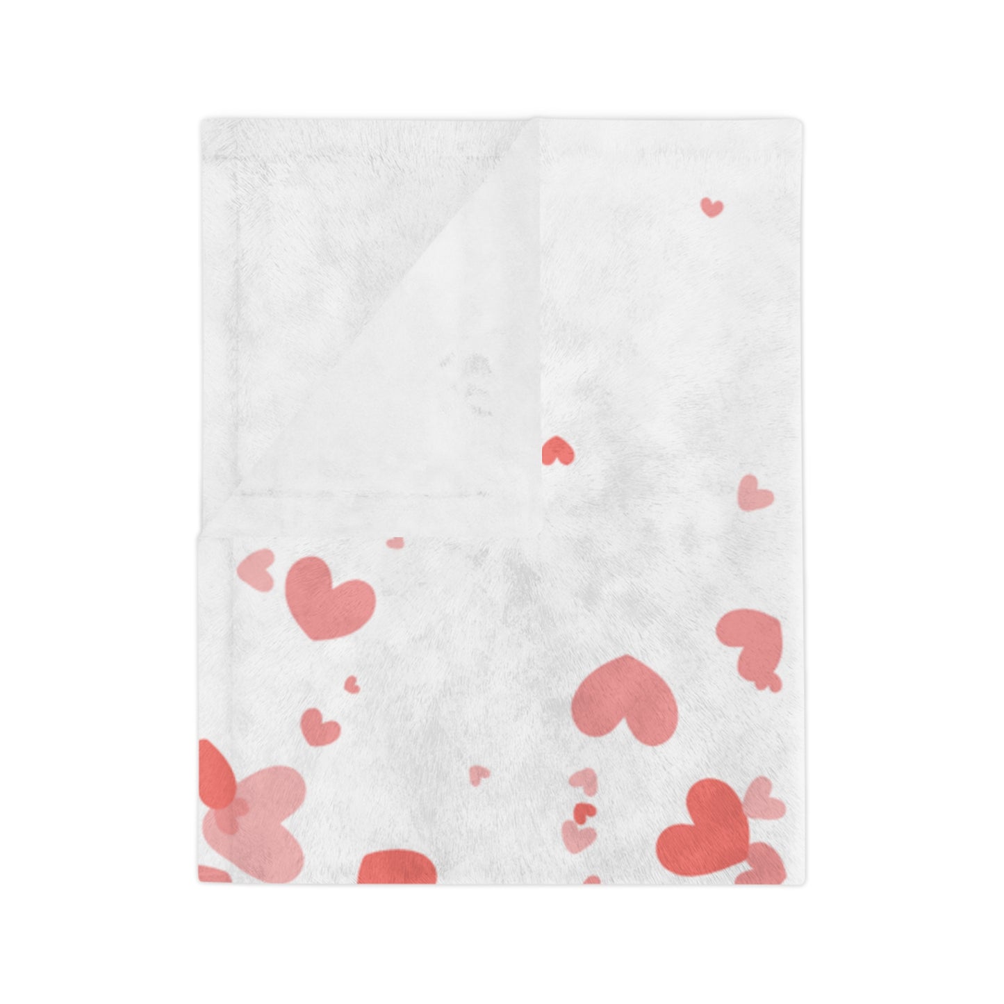 Microfiber Blanket — Pink Heart Confetti Throw for Valentine's Day & Cozy Gifts