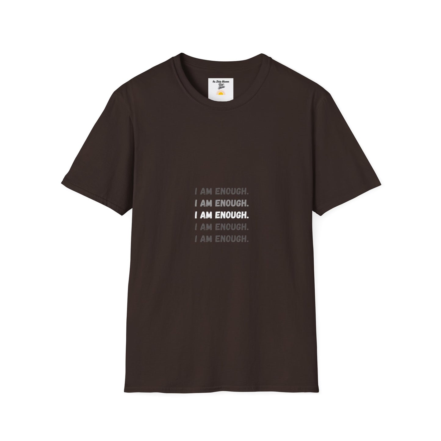 I Am Enough T-Shirt — Minimalist Positive Affirmation Tee