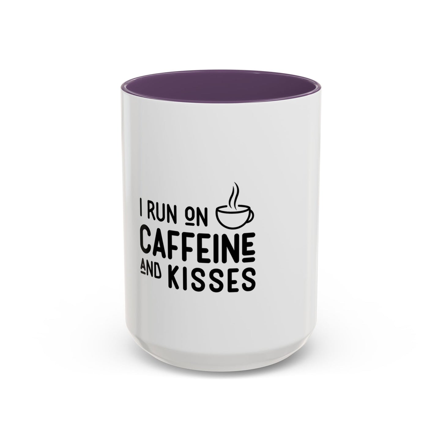 I Run on Caffeine and Kisses Coffee Mug — Accent 11/15oz