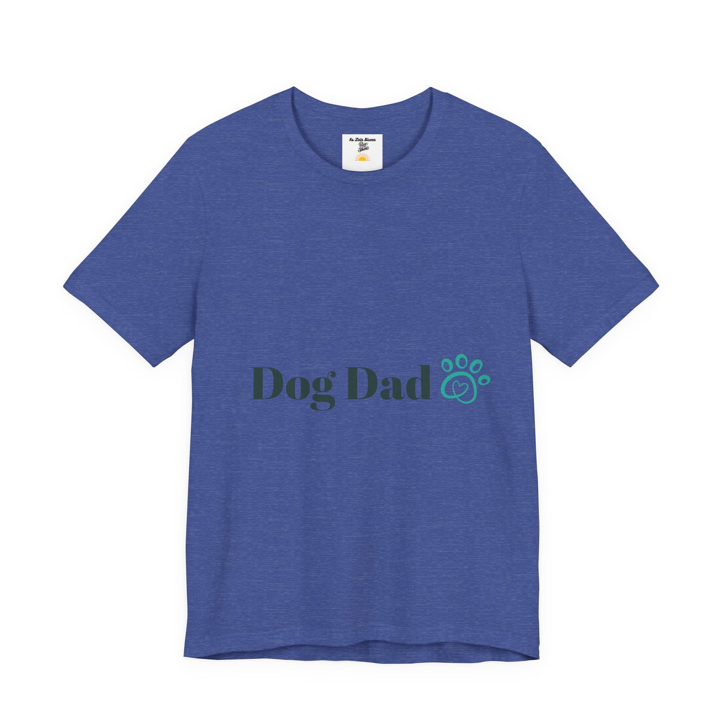 Dog Dad T-Shirt — ‘Dog Dad’ Text with Paw Print Tee