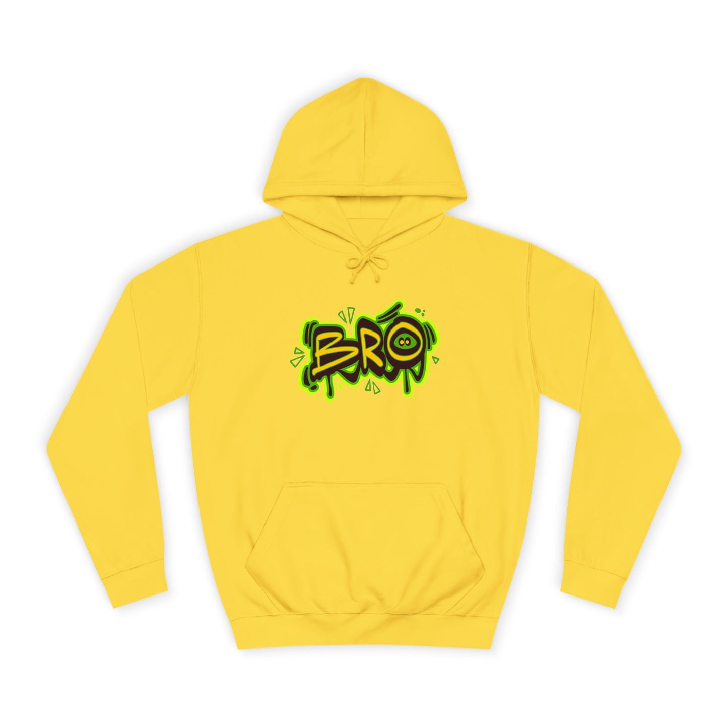Graffiti 'BRO' Hoodie — Streetwear College Pullover