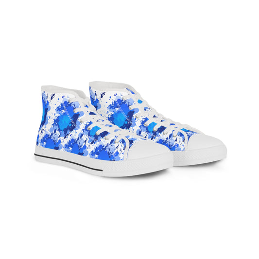 Blue Cloud Tie-Dye High Top Sneakers
