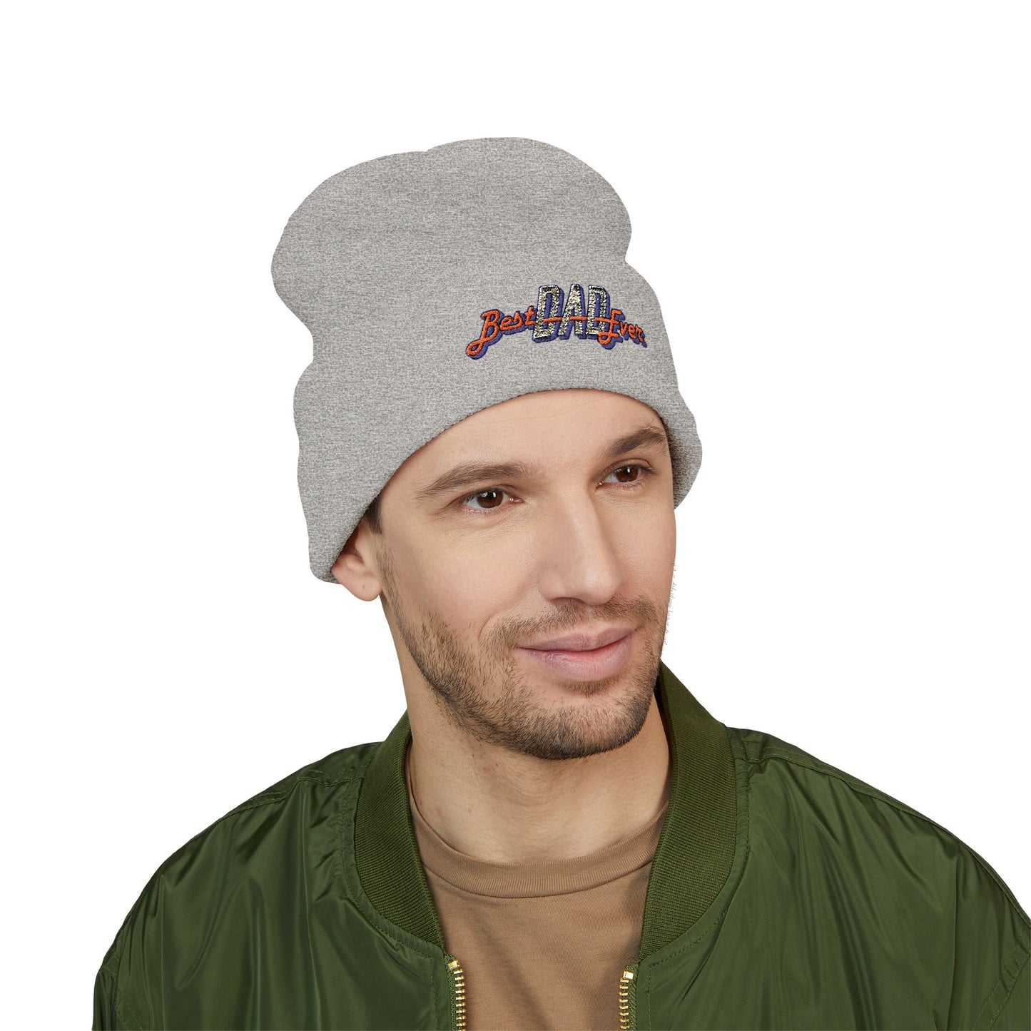 Best Dad Ever Embroidered Cuffed Beanie