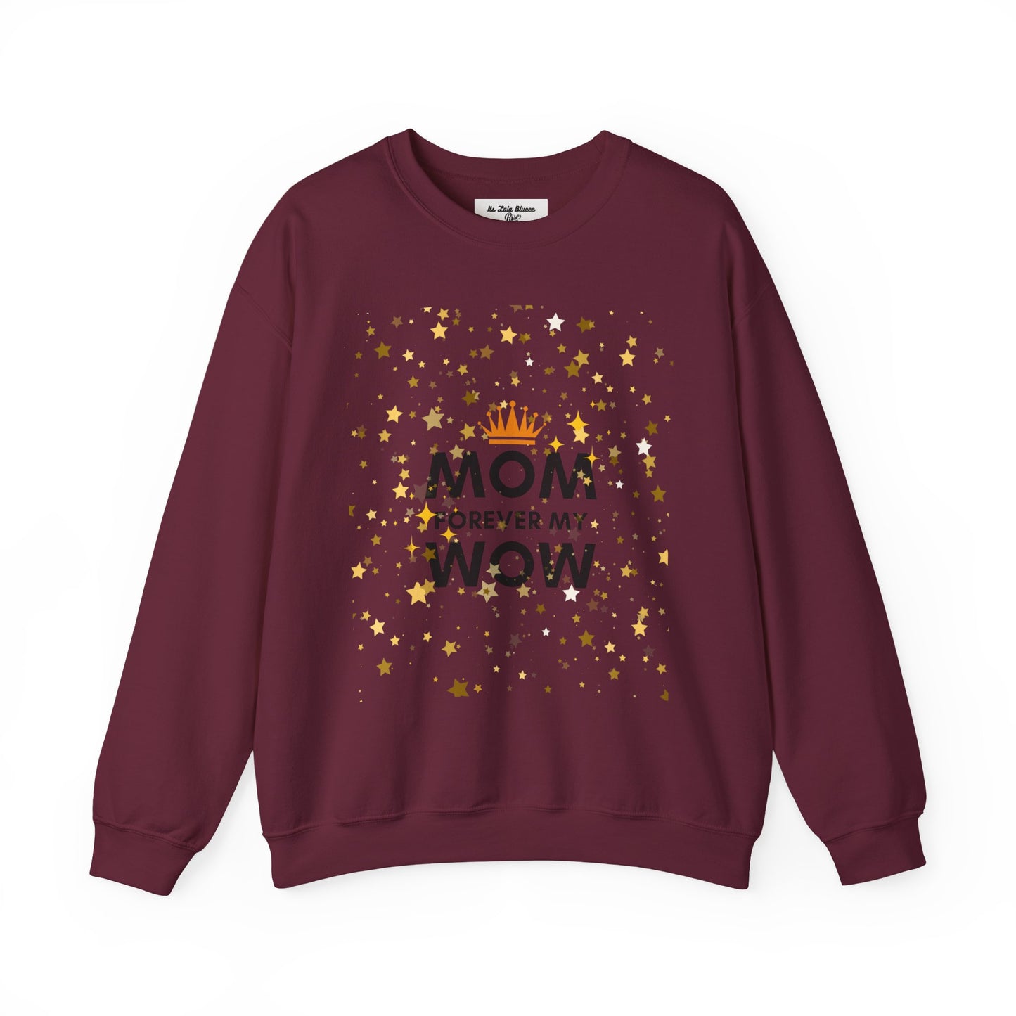 Mom Forever My Wow Crewneck Sweatshirt — Mother's Day Gift, Sparkle Crown Design