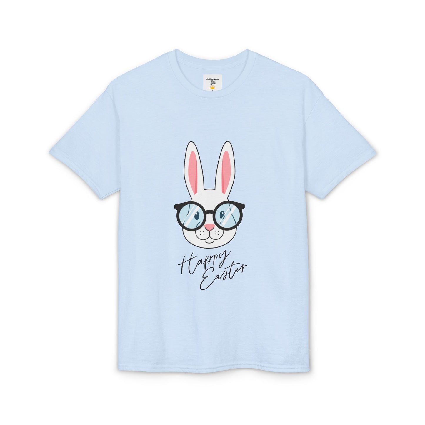 Easter Bunny with Glasses T-Shirt – "Happy Easter" Cute Graphic Tee