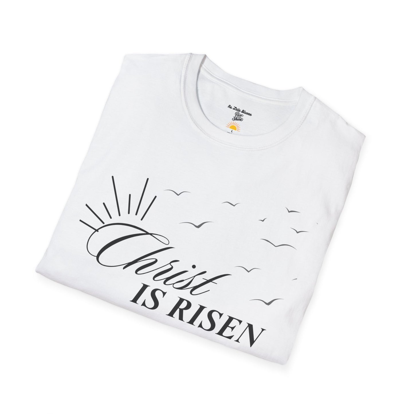 Christ Is Risen T-Shirt — Easter Christian Faith Tee with Crosses