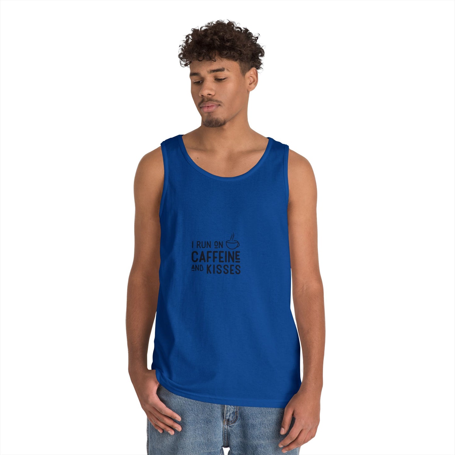 Caffeine & Kisses Tank Top — Cute Coffee Lover Shirt