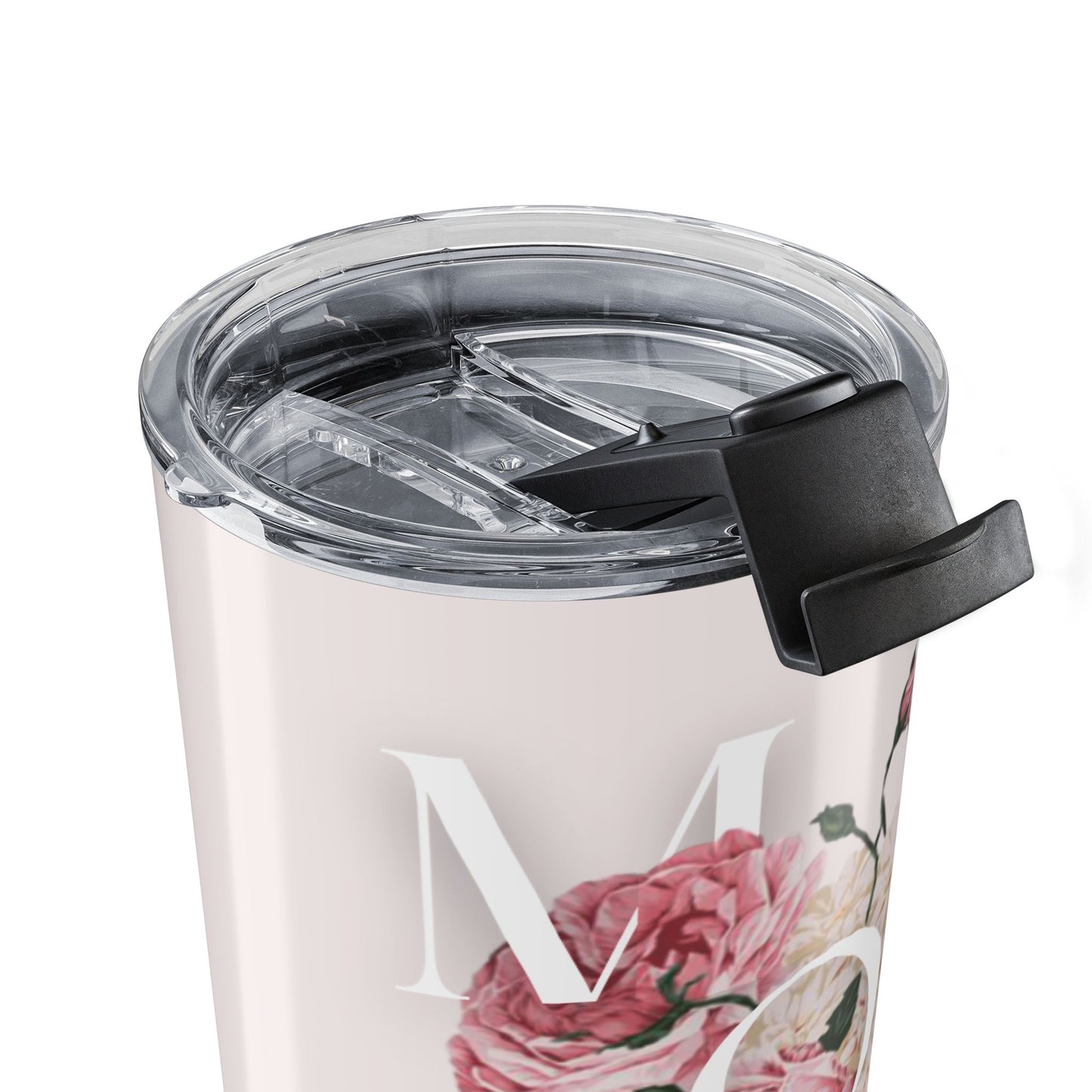 20oz Floral Tumbler – Pink Peony Insulated Travel Cup