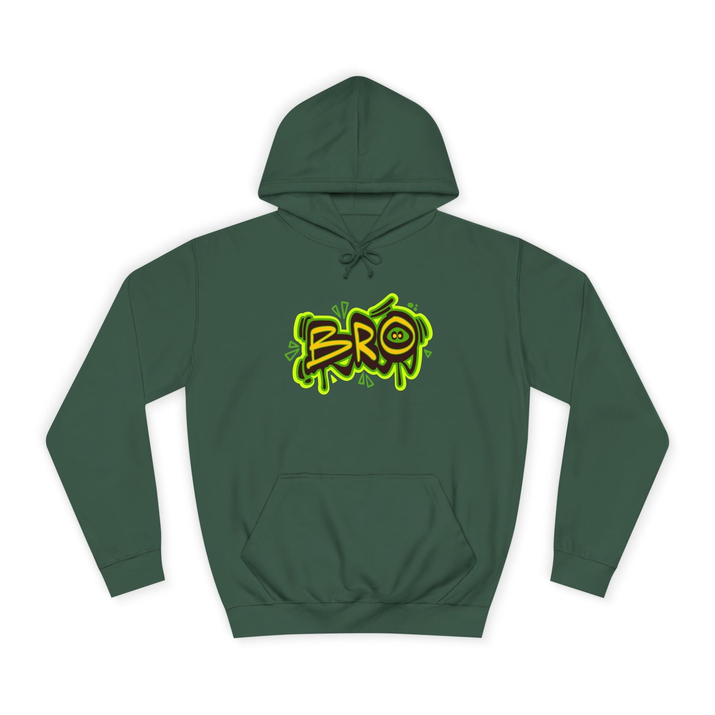 Graffiti 'BRO' Hoodie — Streetwear College Pullover