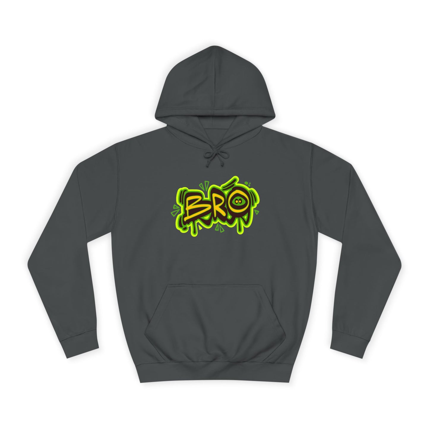 Graffiti 'BRO' Hoodie — Streetwear College Pullover
