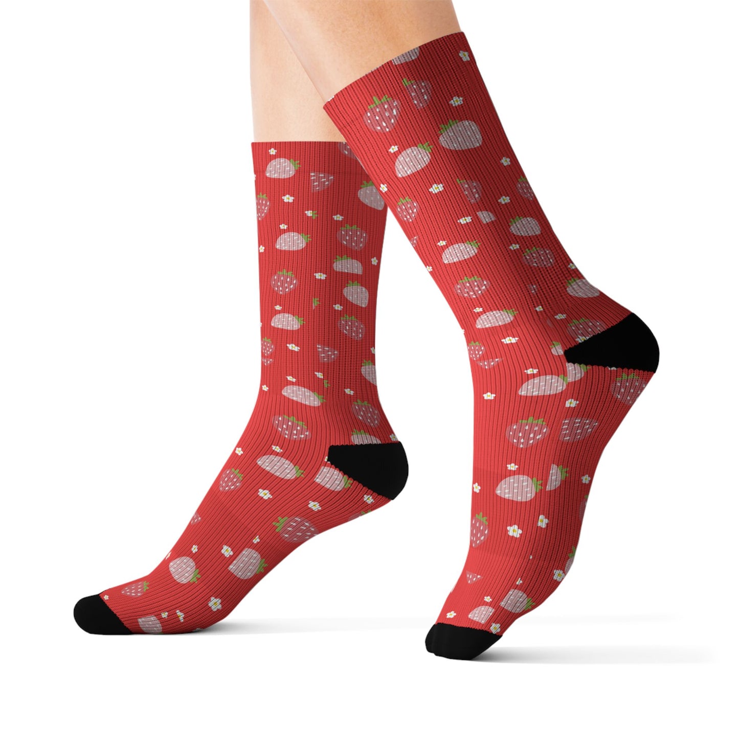 Red Strawberry Socks — Cute Strawberry Crew Socks