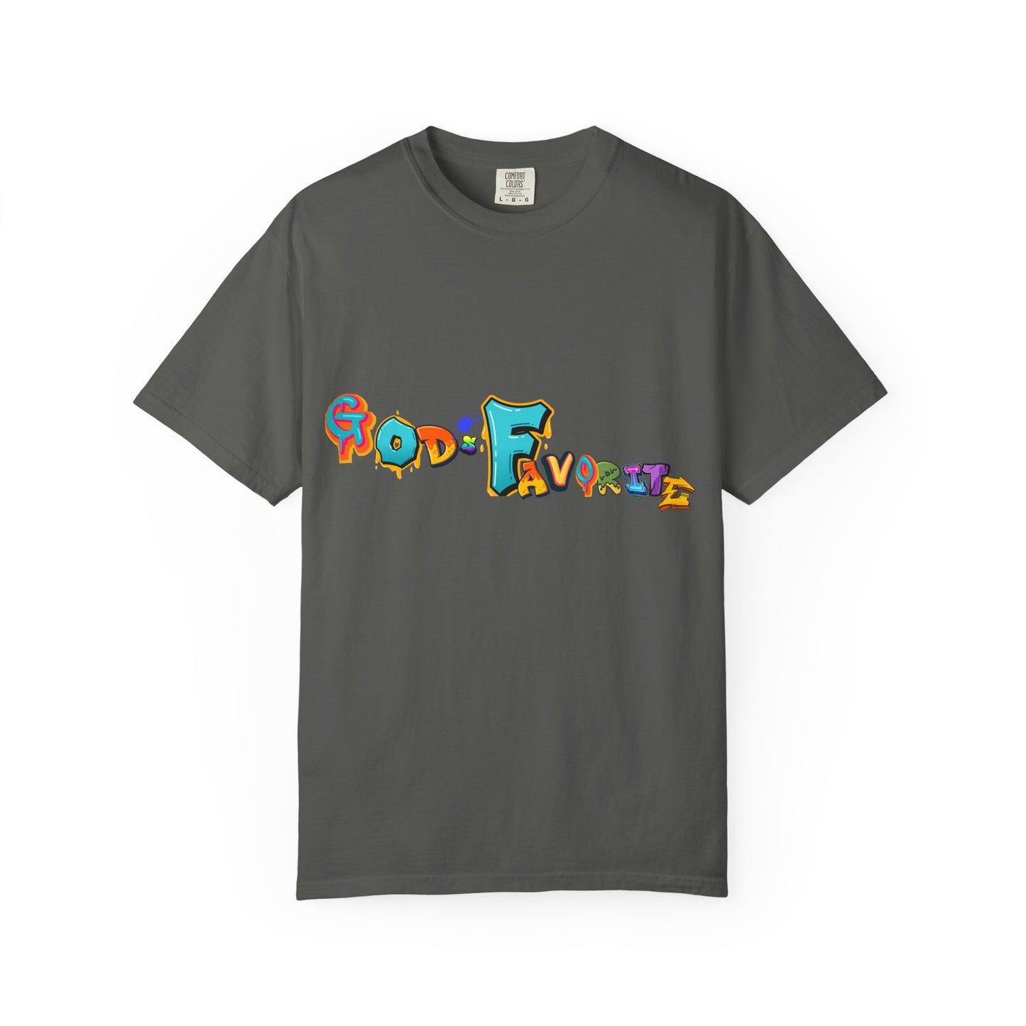 God's Favorite T-Shirt — Colorful Retro Script Graphic Tee
