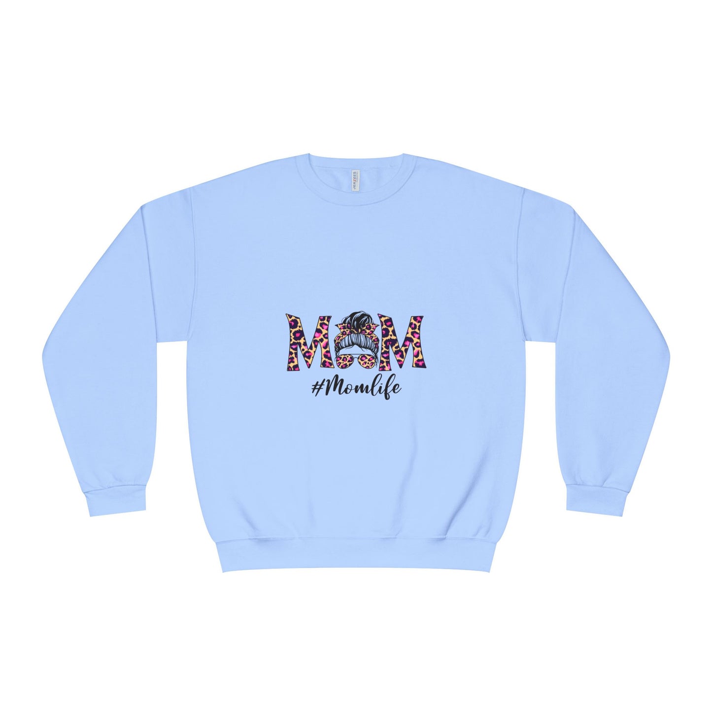 Momlife Floral Crewneck Sweatshirt — “MOM” Leopard Floral Design