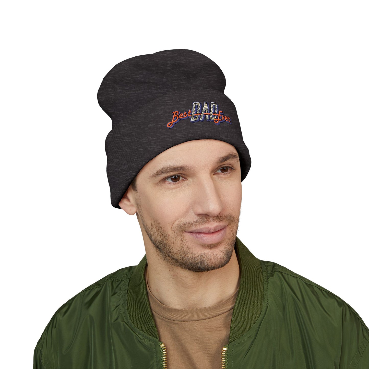 Best Dad Ever Embroidered Cuffed Beanie