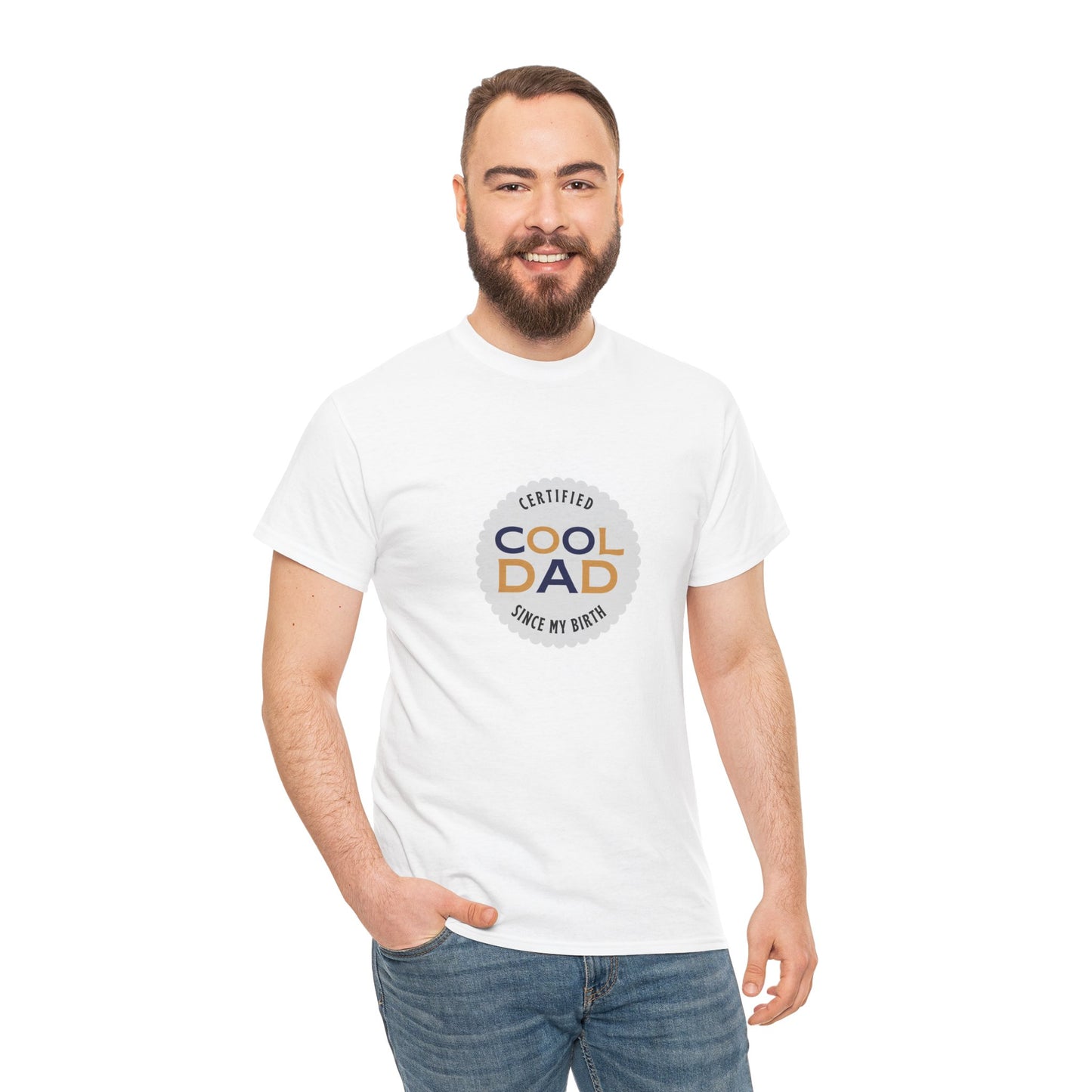 Cool Dad T-Shirt — "Certified Cool Dad" Badge Tee for Father's Day