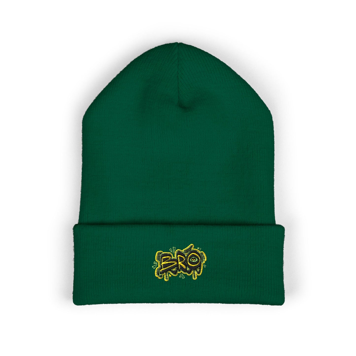 Embroidered 'Zero' Street Art Cuffed Beanie — Cozy Urban Knit Hat