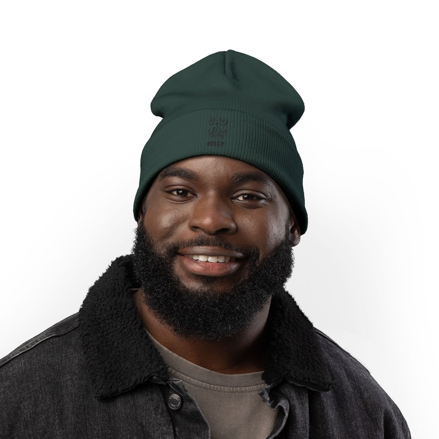 Dad Vibes Only Embroidered Knit Beanie