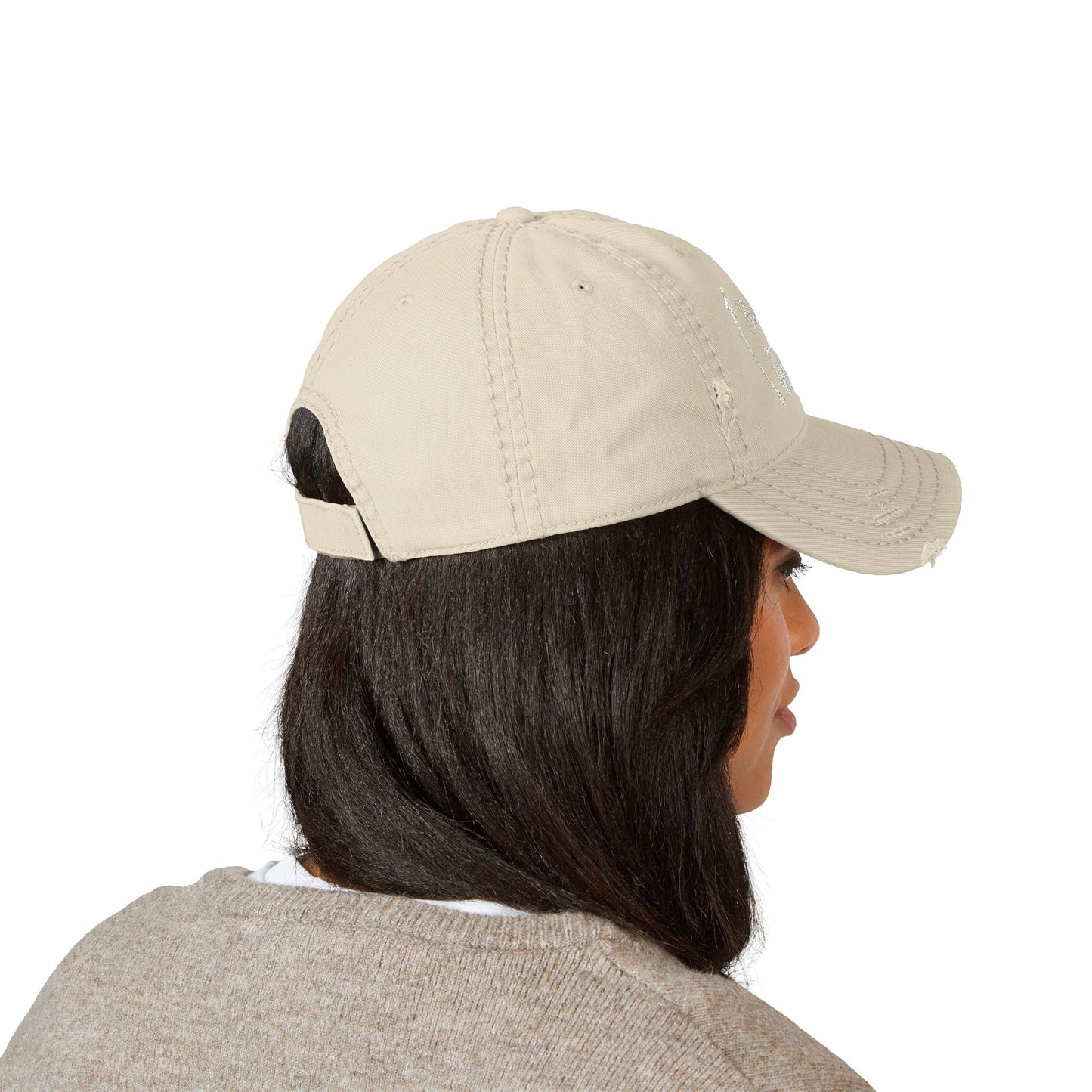Blessed Mama Embroidered Distressed Dad Hat