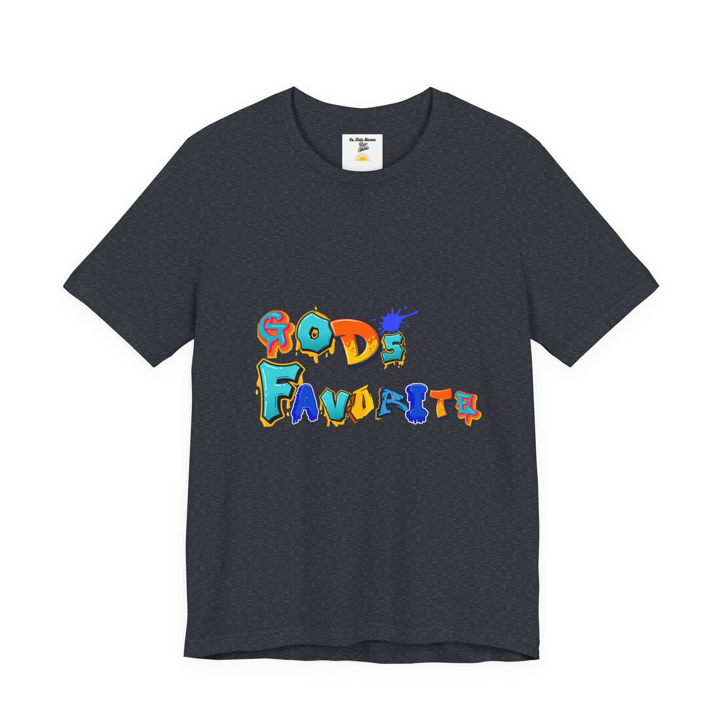 God's Favorite Graphic Tee — Colorful Handwritten Faith Shirt
