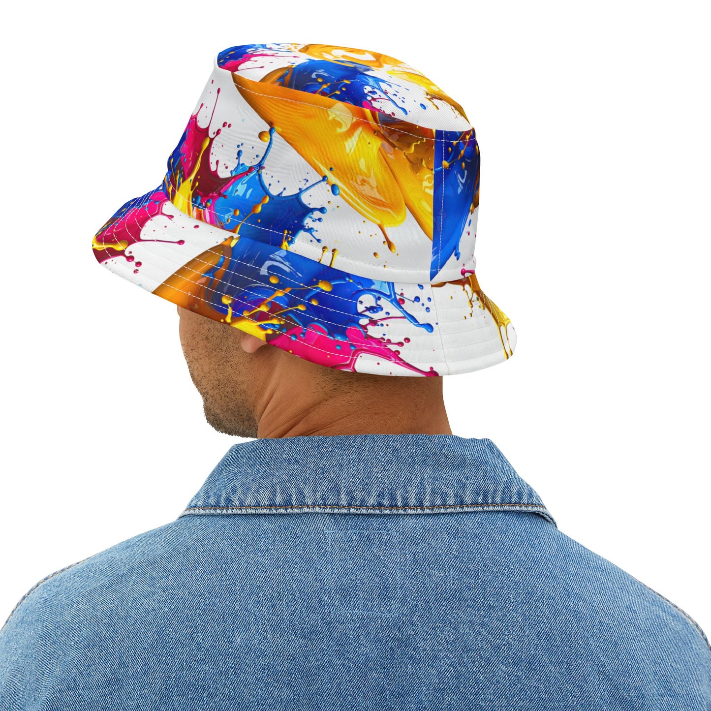 Color Splash Bucket Hat — Vibrant Paint Splash AOP Bucket Hat