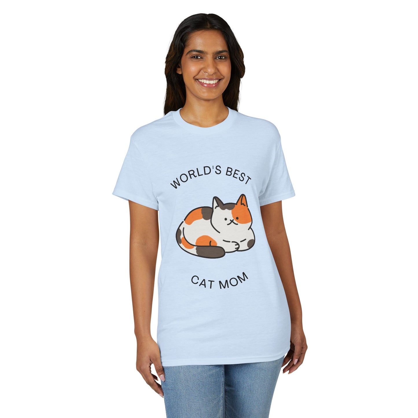 World's Best Cat Mom T-Shirt — Cute Calico Cat Tee for Cat Lovers