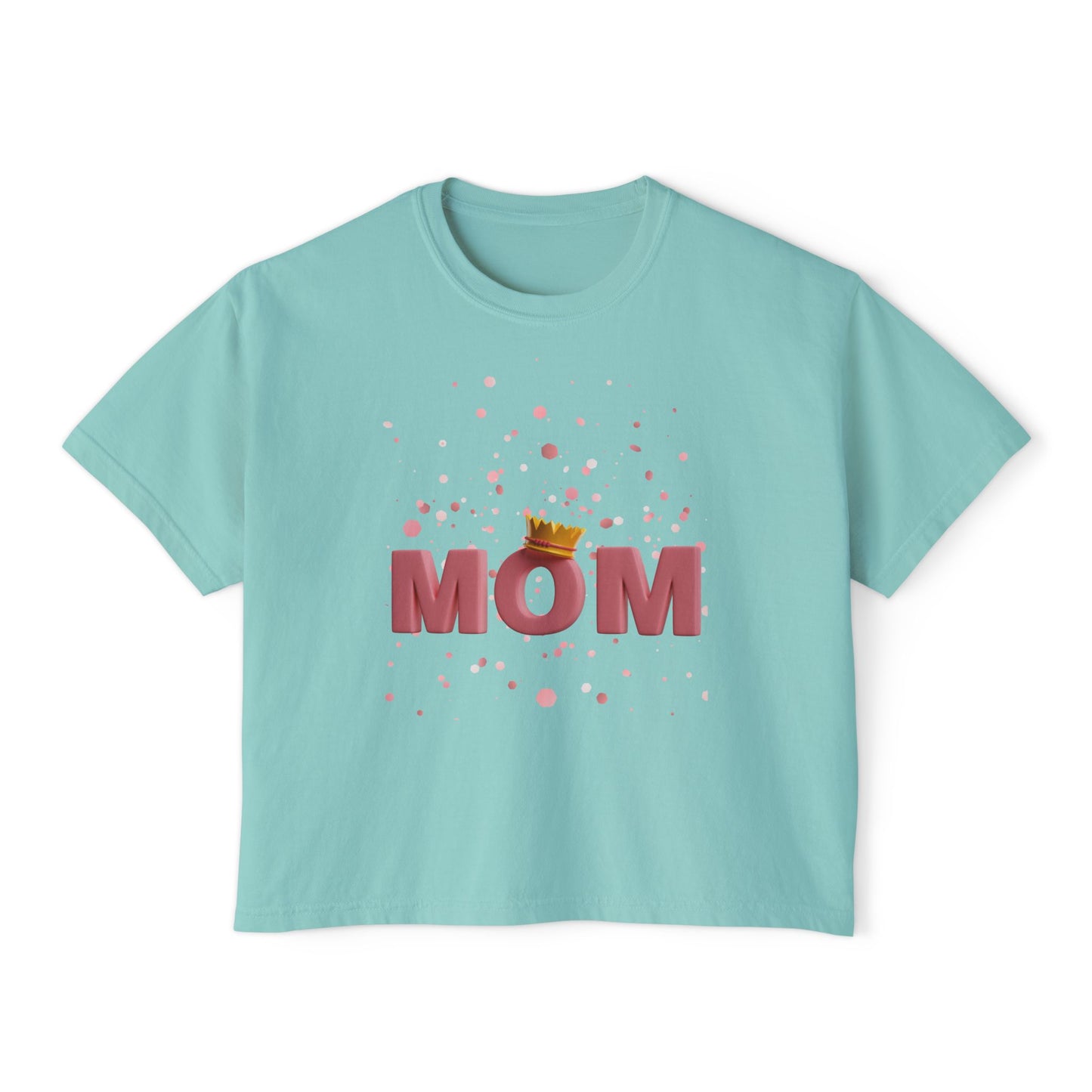Mom Crown Boxy Tee - Stylish Women's T-Shirt for Mother's Day