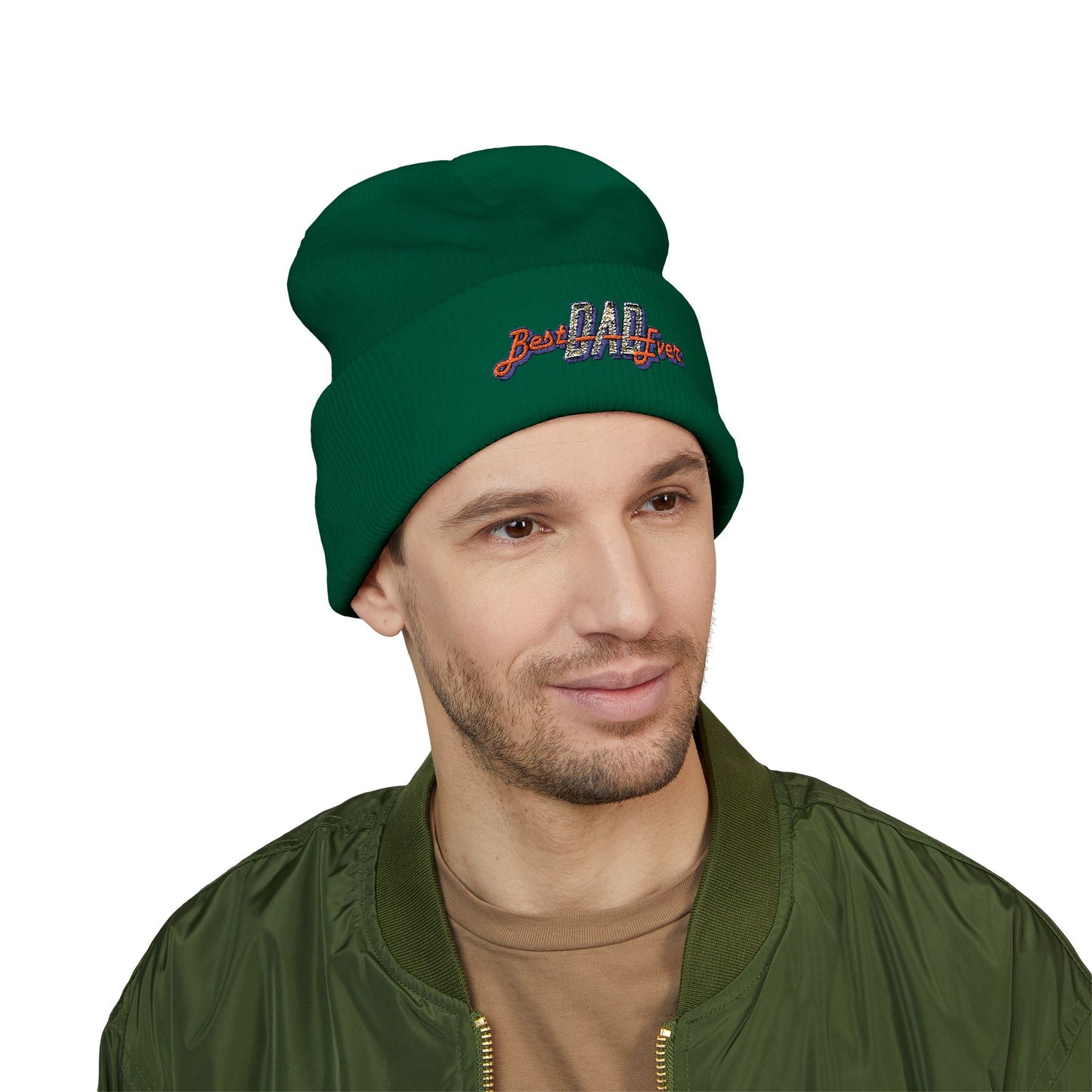 Best Dad Ever Embroidered Cuffed Beanie