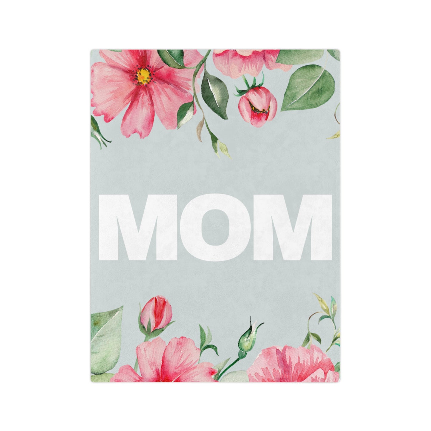 Mom Floral Microfiber Blanket — Cozy Velveteen Throw for Mother’s Day & Gifts