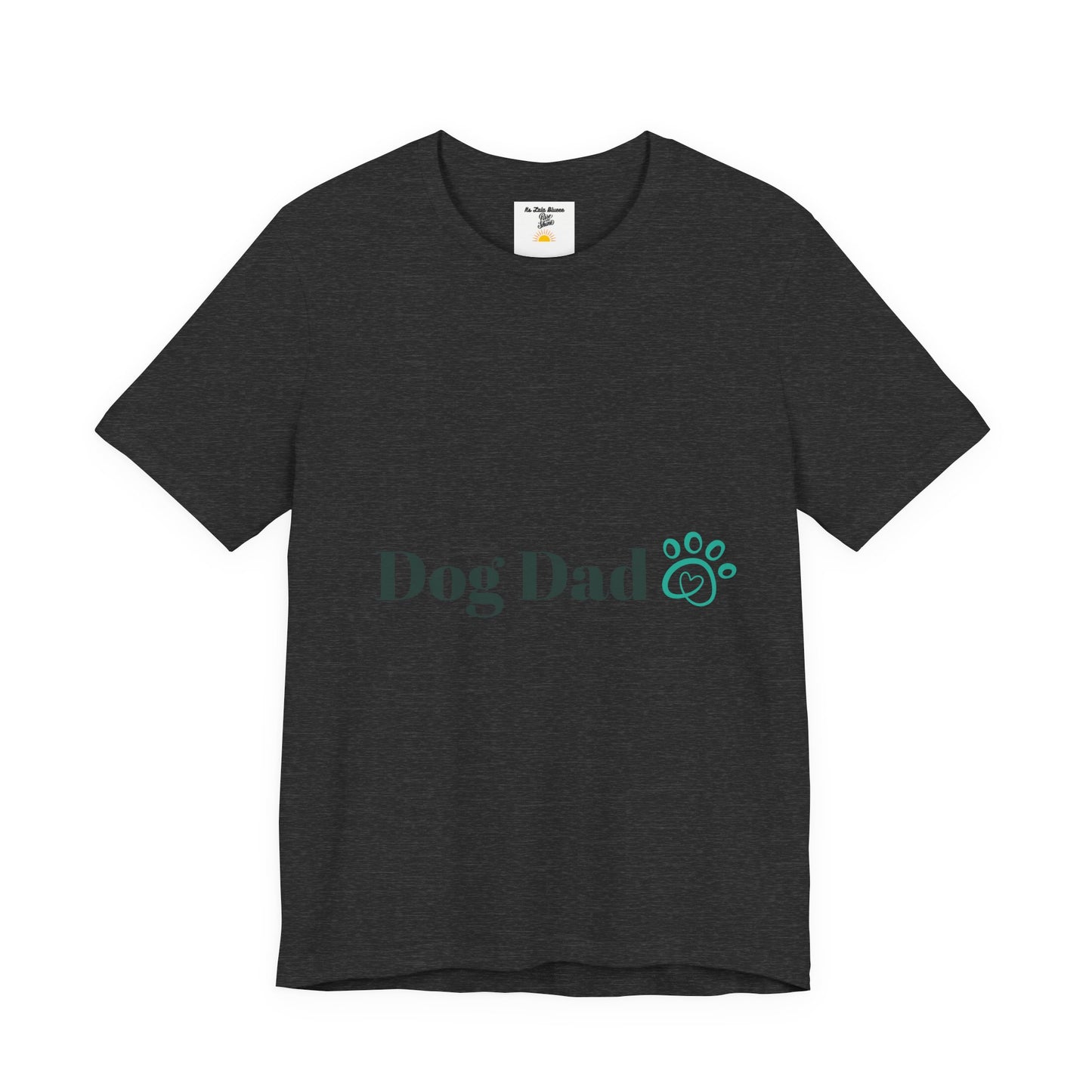 Dog Dad T-Shirt — ‘Dog Dad’ Text with Paw Print Tee