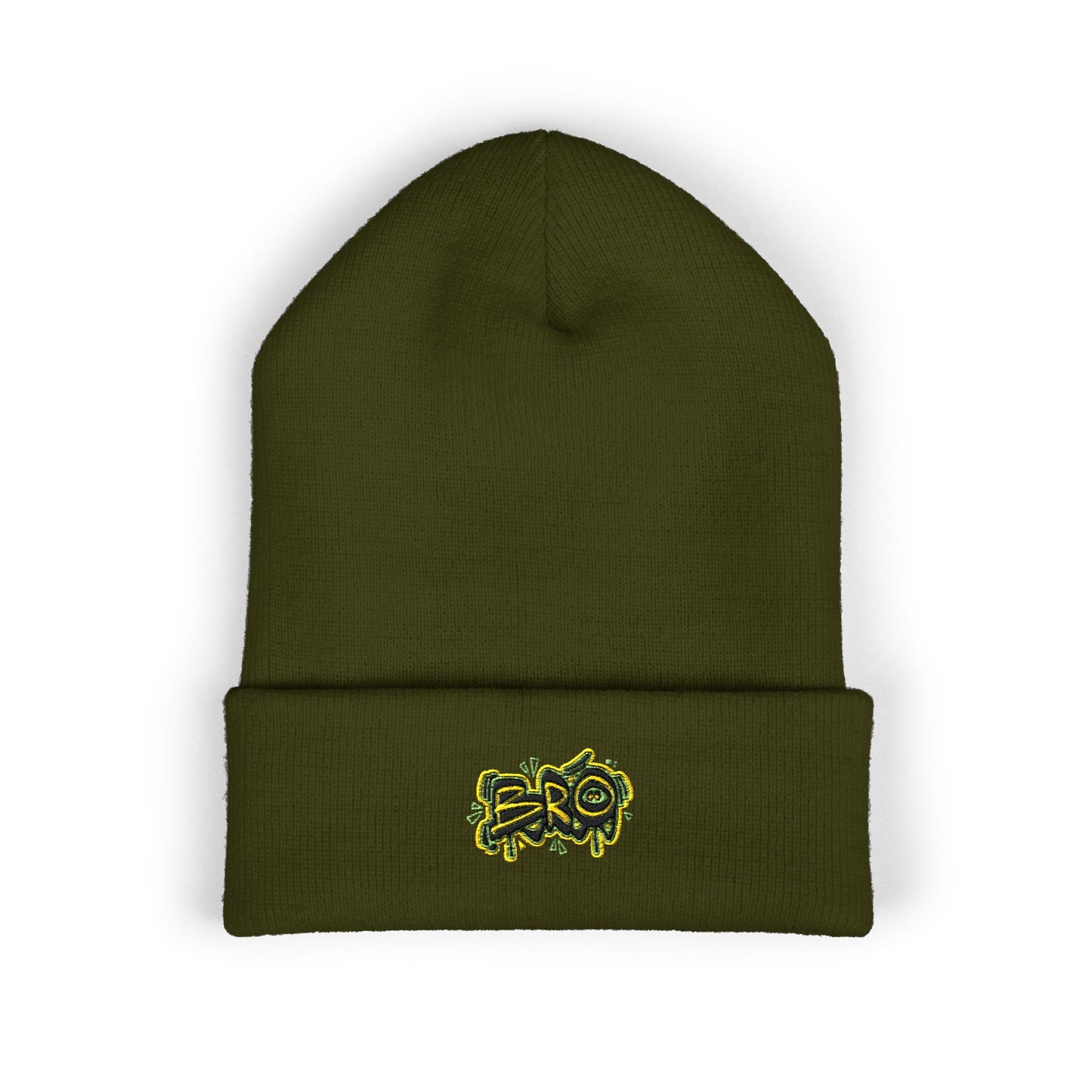 Embroidered 'Zero' Street Art Cuffed Beanie — Cozy Urban Knit Hat