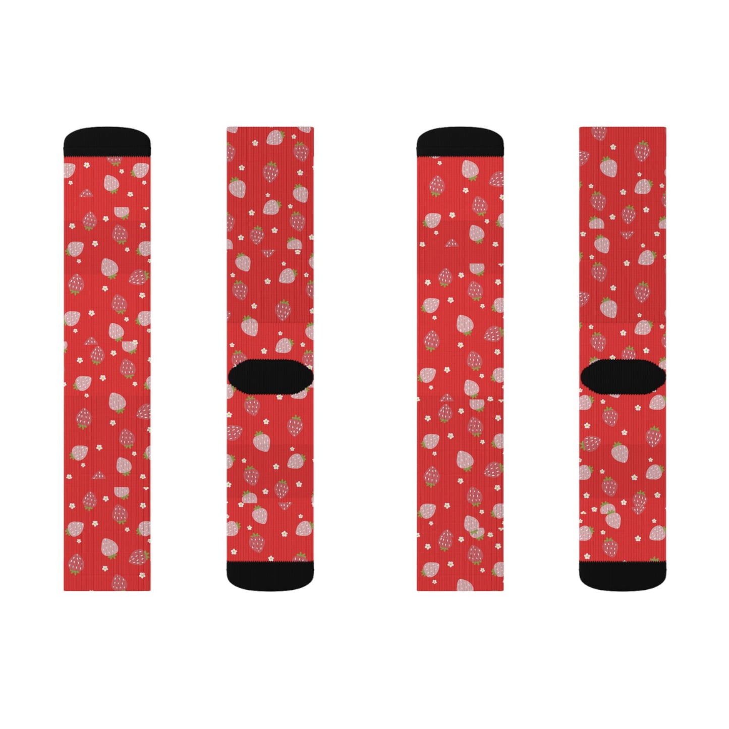 Red Strawberry Socks — Cute Strawberry Crew Socks