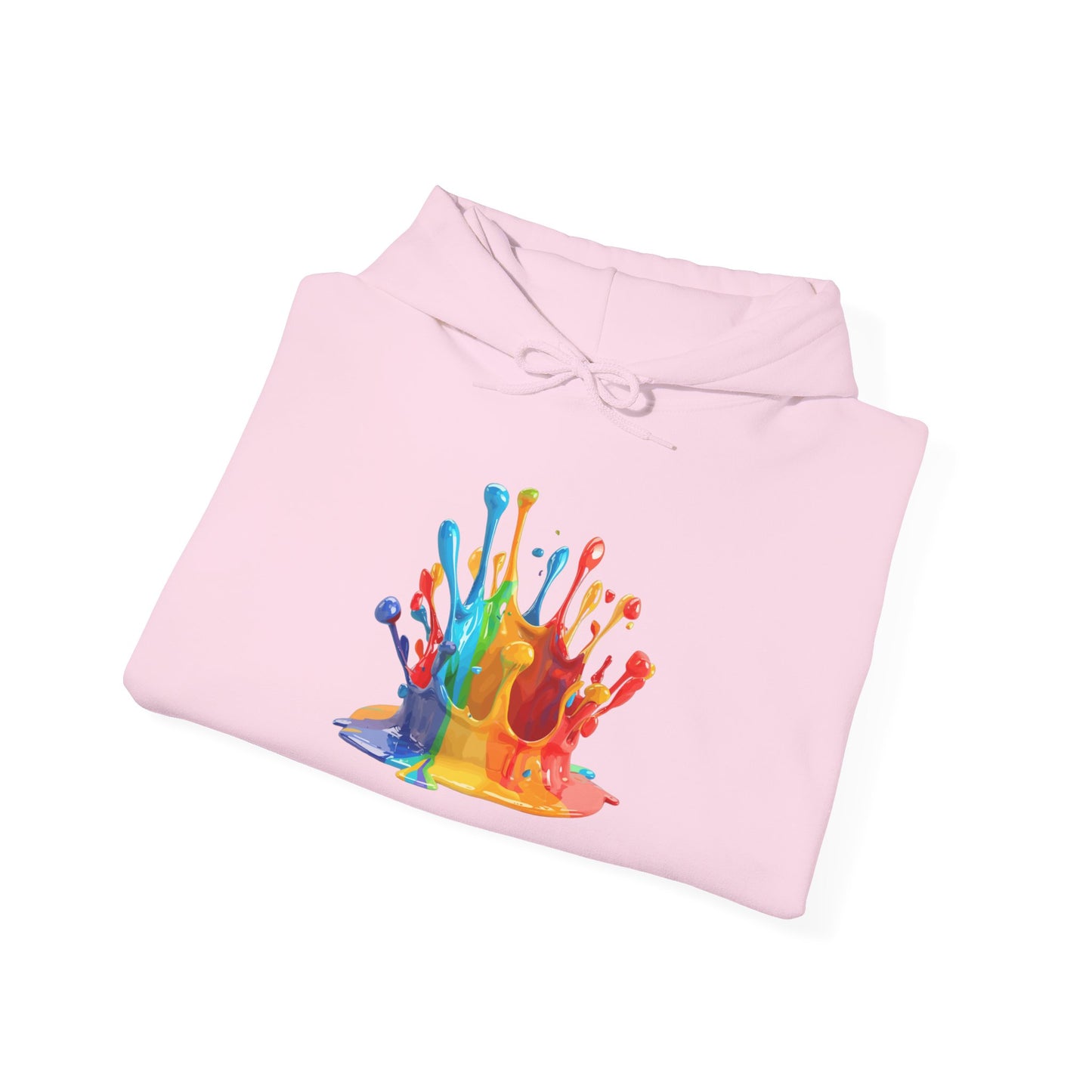 Color Splash Crown Hoodie – Rainbow Paint Crown Graphic Sweatshirt