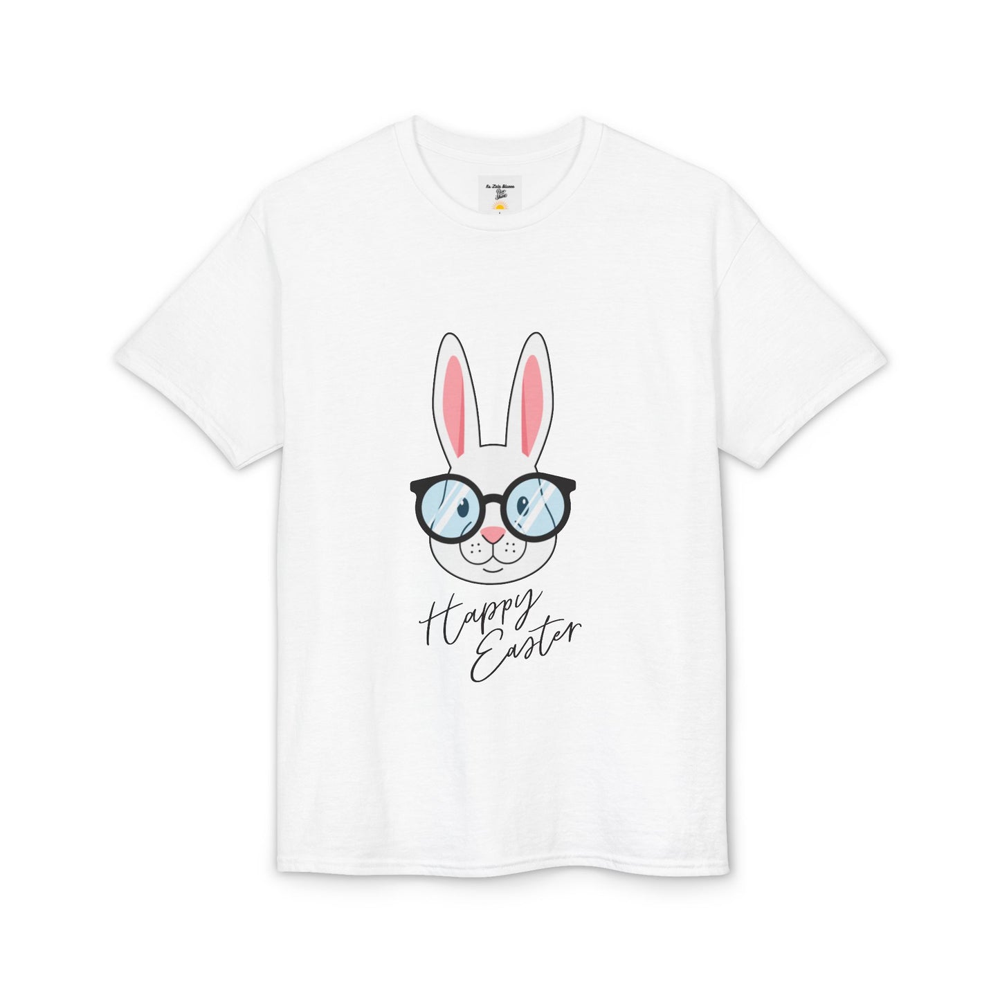 Easter Bunny with Glasses T-Shirt – "Happy Easter" Cute Graphic Tee